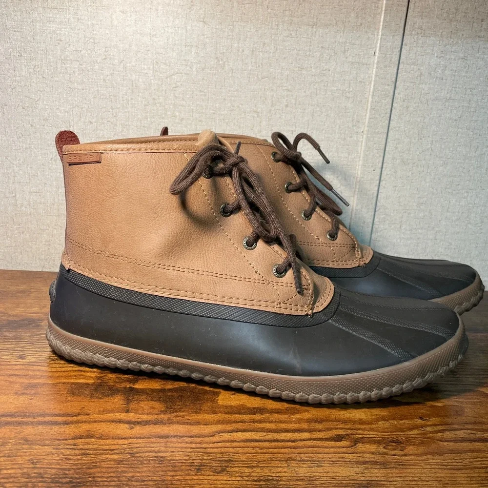 Sperry Top-Sider Breakwater Duck Boots Mens 13 Brown Black STS22776 Waterproof